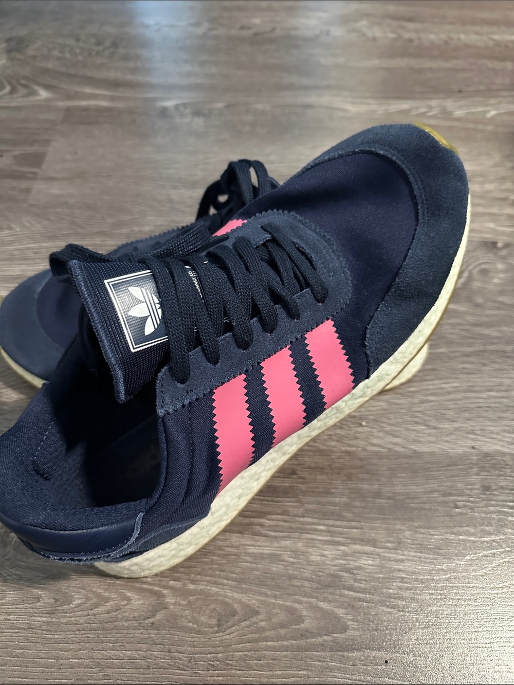 adidas Navy and Pink Women's Retro Sneakers - Picture 3 of 3